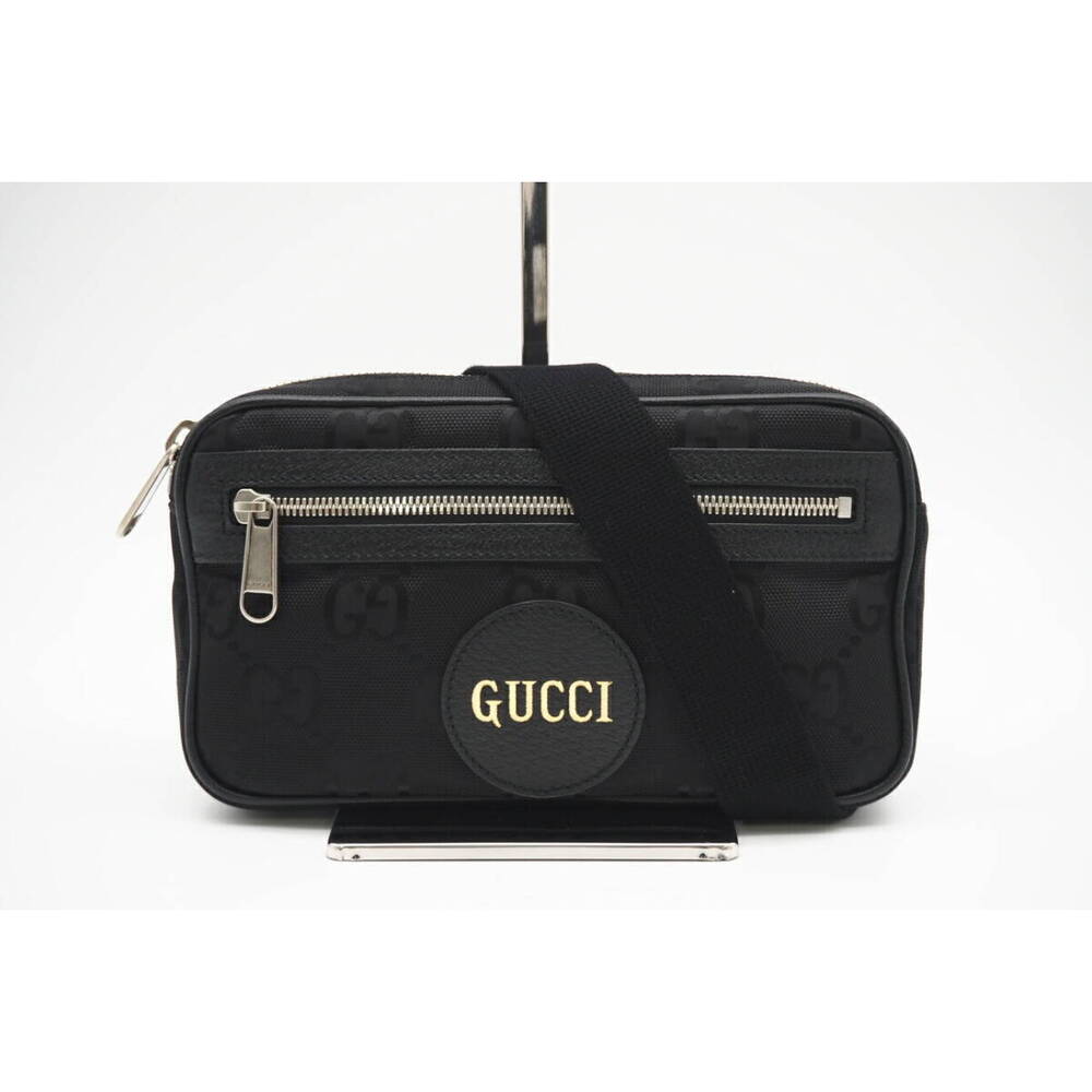 GUCCI Beige the Grid GG Leather Body Bag